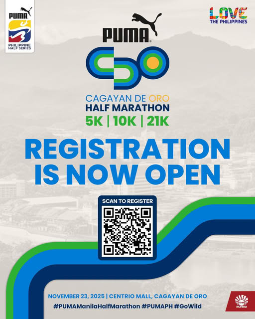 The PUMA Philippine Half Marathon Series is a nationwide movement that unleashes the wild spirit of Filipino runners across six iconic cities. With two cities each in Luzon, Visayas, and Mindanao, this thrilling series brings the excitement of half marathon running closer to home. Powered by PUMA, each leg of the series is a celebration of speed, strength, and the unbreakable will to chase greatness. From vibrant cityscapes to scenic routes, every race challenges you to push limits while embracing the distinct charm of each destination. Let’s #GoWild, and run the country — one city at a time. The PUMA MANILA HALF MARATHON roars into the heart of the capital for a high-energy race that celebrates speed, spirit, and Filipino grit. It's an ode to tourism, celebrating the beauty of Metro Manila's iconic landmarks and cultural heritage.